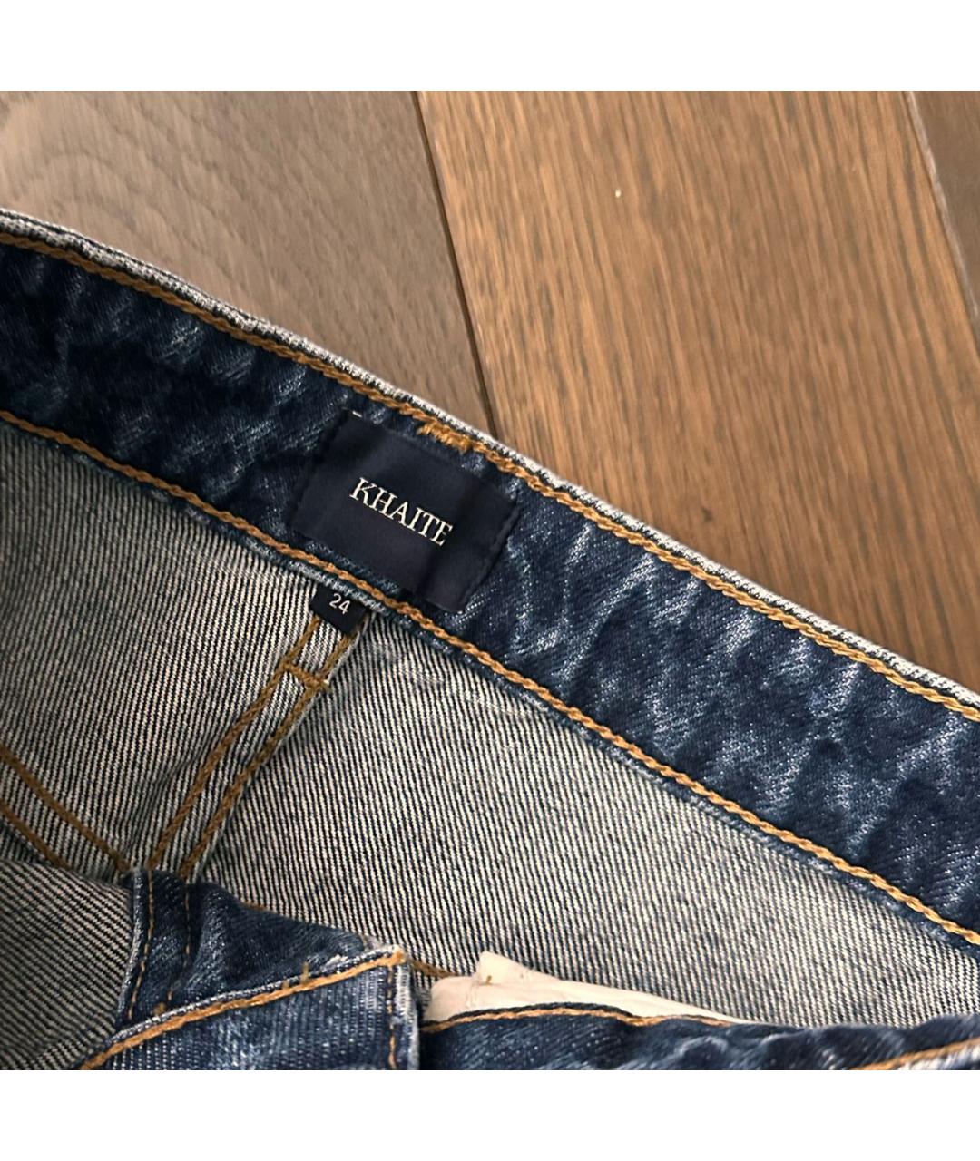 KHAITE Темно-синие прямые джинсы, фото 5