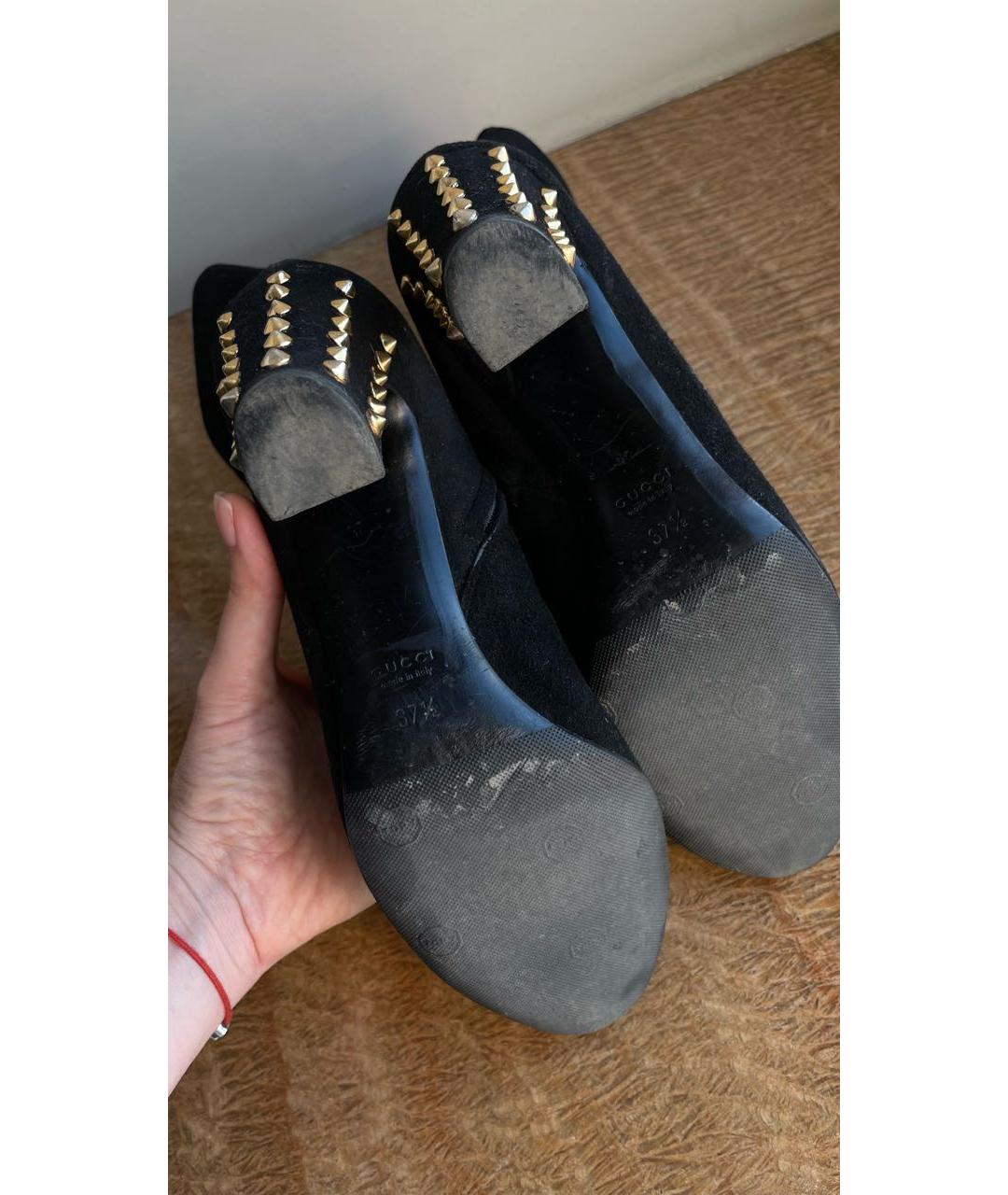 GUCCI Черные замшевые ботильоны, фото 5