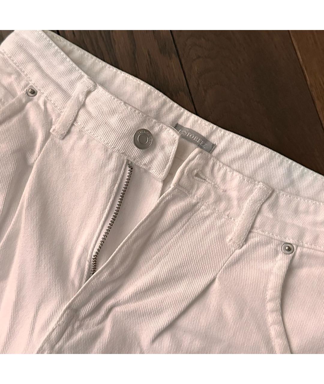 12 STOREEZ Белые прямые джинсы, фото 2