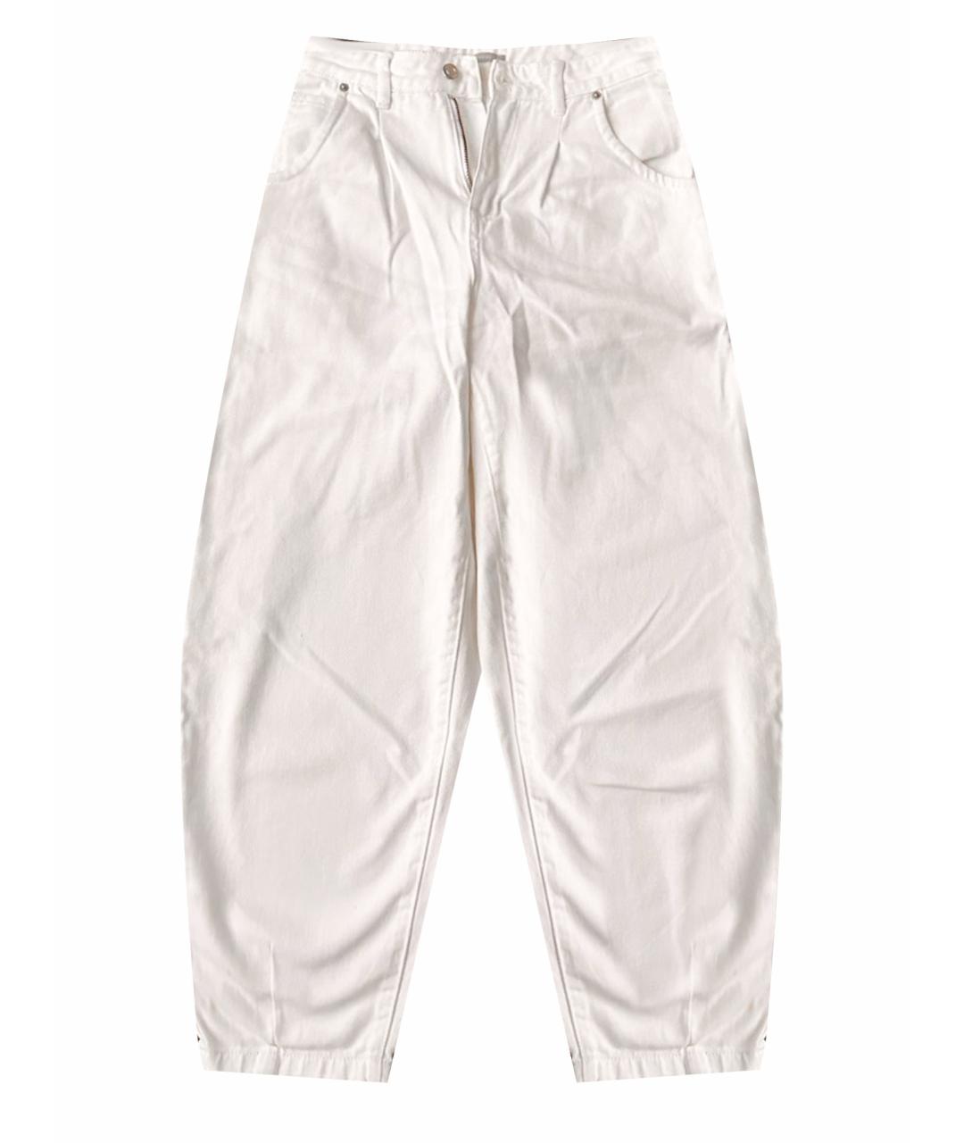 12 STOREEZ Белые прямые джинсы, фото 1