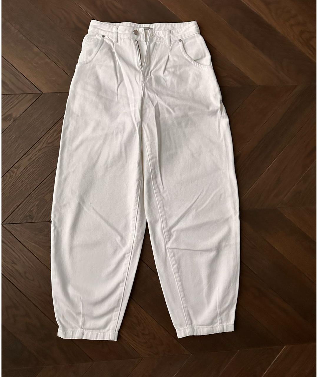 12 STOREEZ Белые прямые джинсы, фото 5