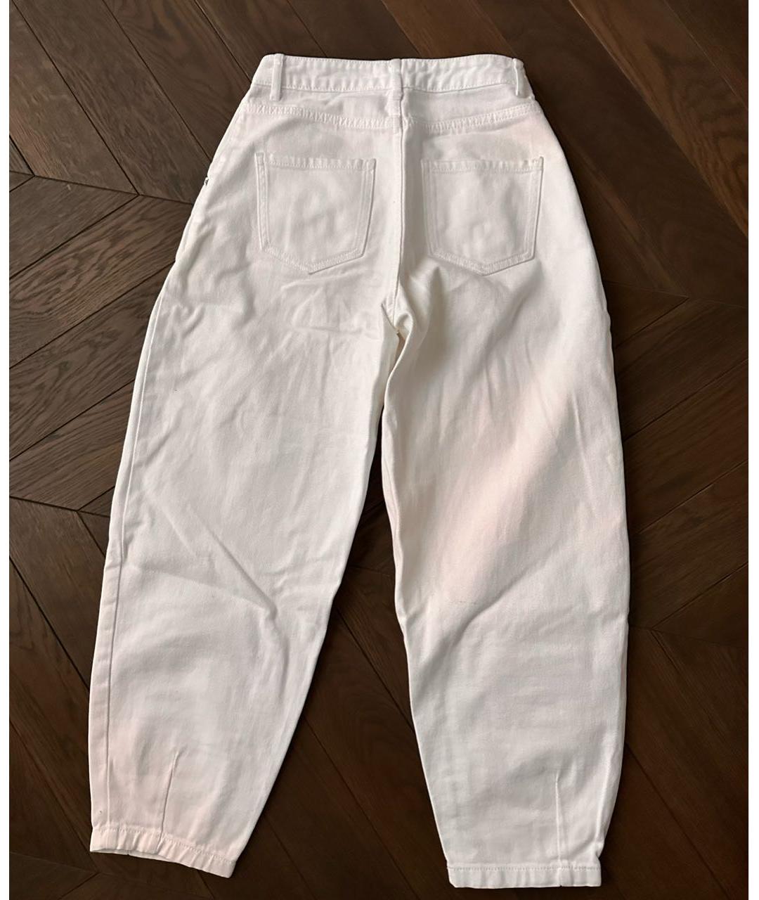 12 STOREEZ Белые прямые джинсы, фото 4