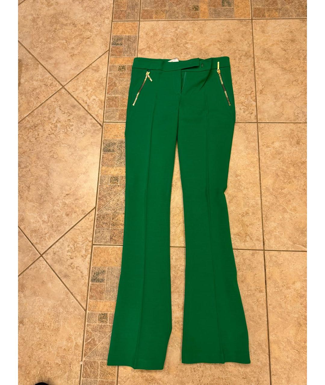EMILIO PUCCI Зеленые вискозные брюки узкие, фото 4