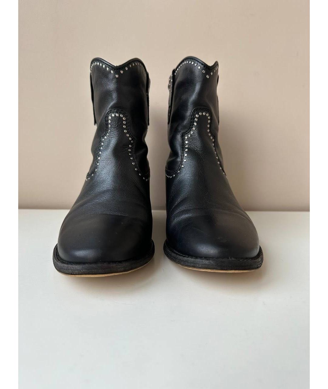 ISABEL MARANT Черные кожаные ботинки, фото 3
