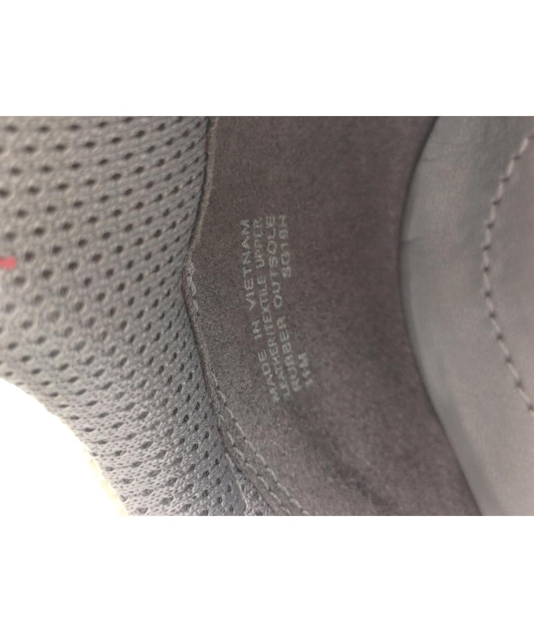 MICHAEL KORS Серые кожаные низкие кроссовки / кеды, фото 6