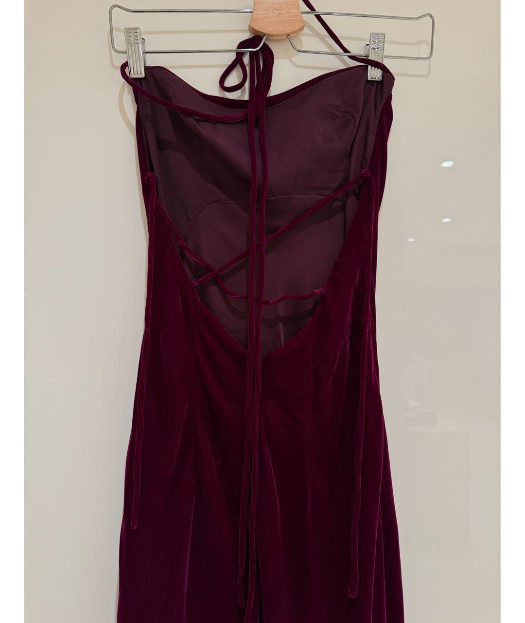 RASARIO Бордовое бархатное вечернее платье, фото 4