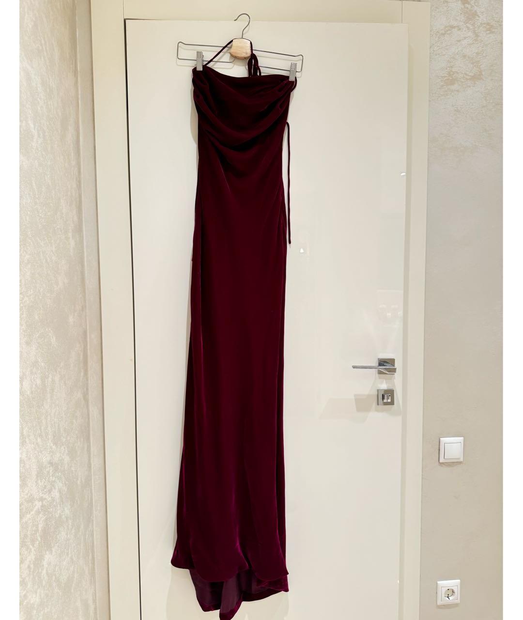 RASARIO Бордовое бархатное вечернее платье, фото 2