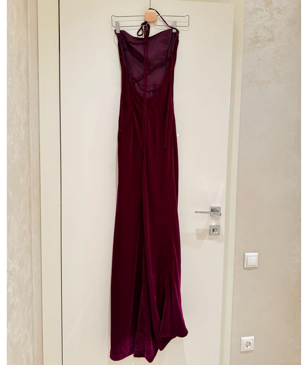 RASARIO Бордовое бархатное вечернее платье, фото 3
