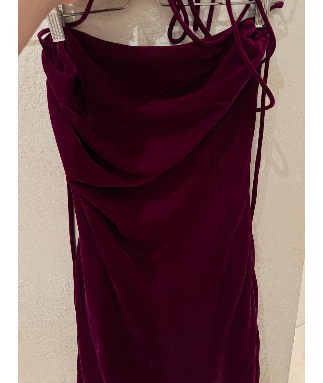 RASARIO Бордовое бархатное вечернее платье, фото 5