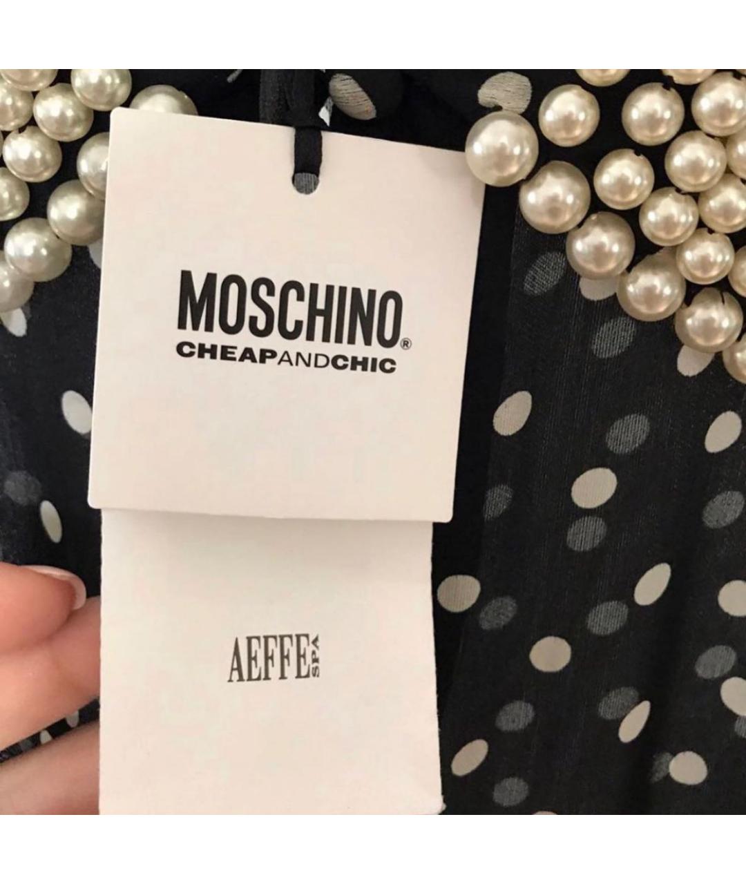 MOSCHINO Черное шелковое коктейльное платье, фото 3