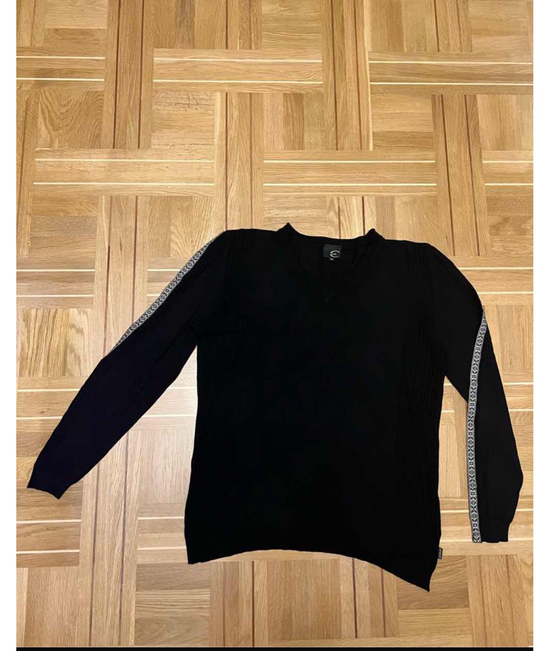 JUST CAVALLI Черный шелковый джемпер / свитер, фото 2