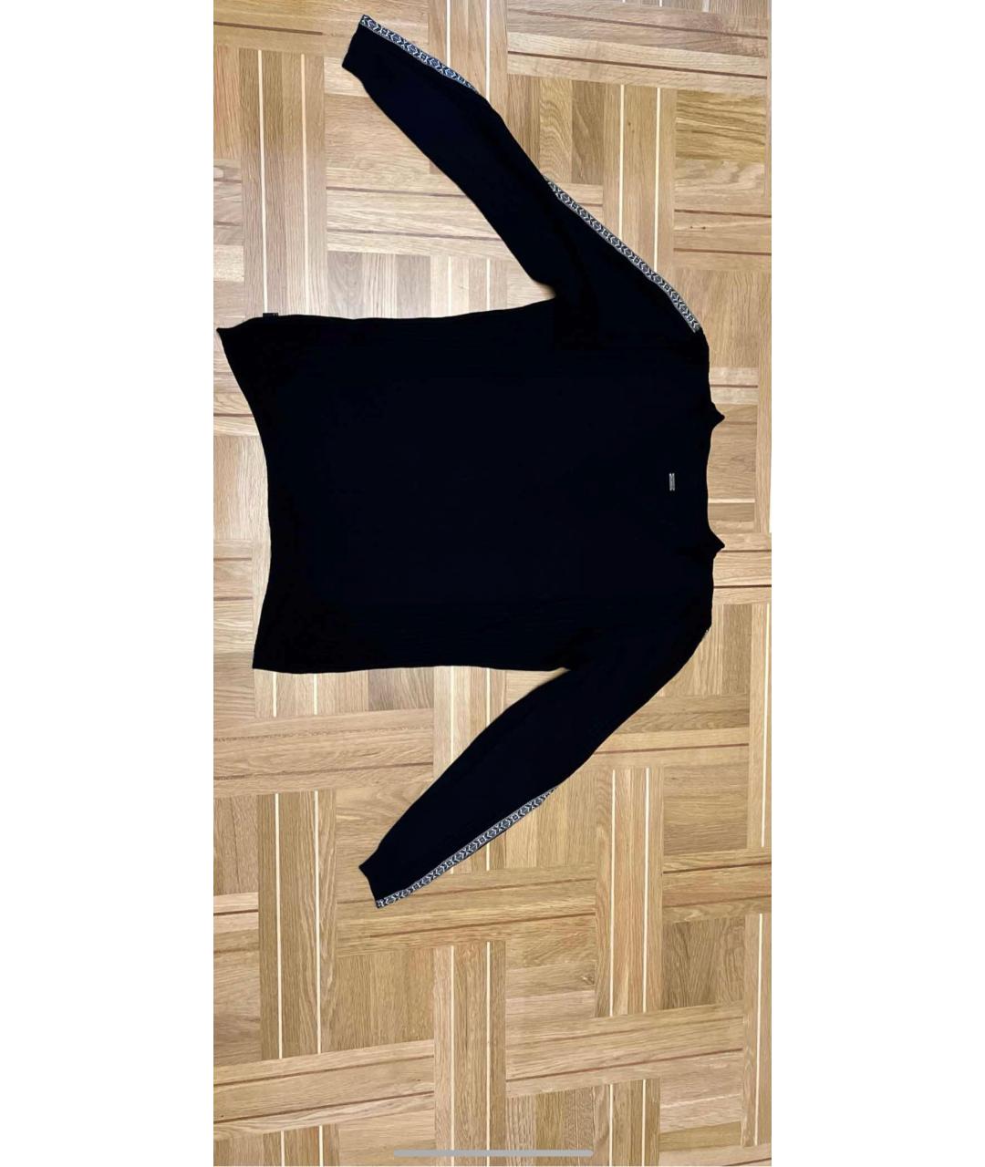 JUST CAVALLI Черный шелковый джемпер / свитер, фото 3