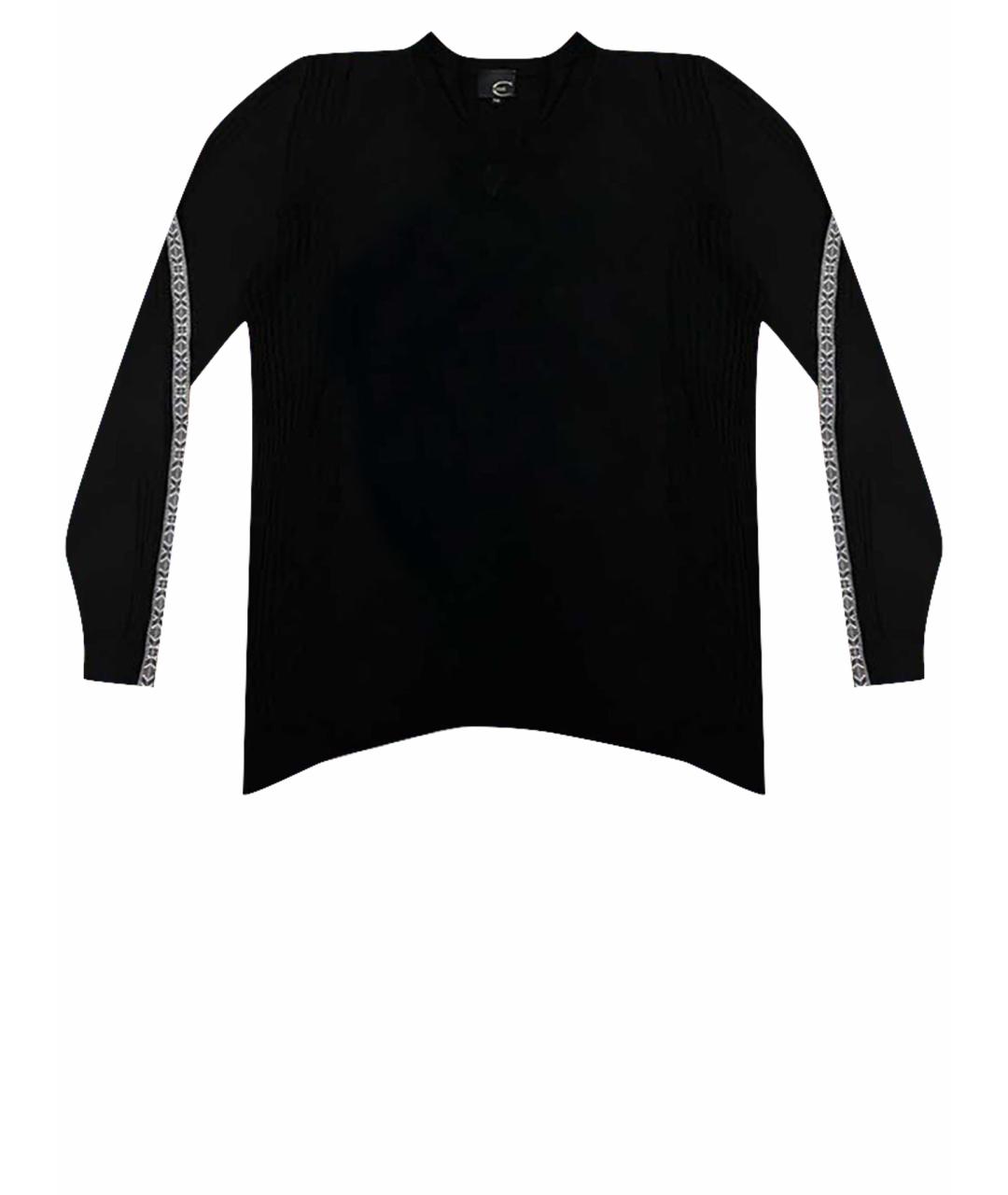 JUST CAVALLI Черный шелковый джемпер / свитер, фото 1