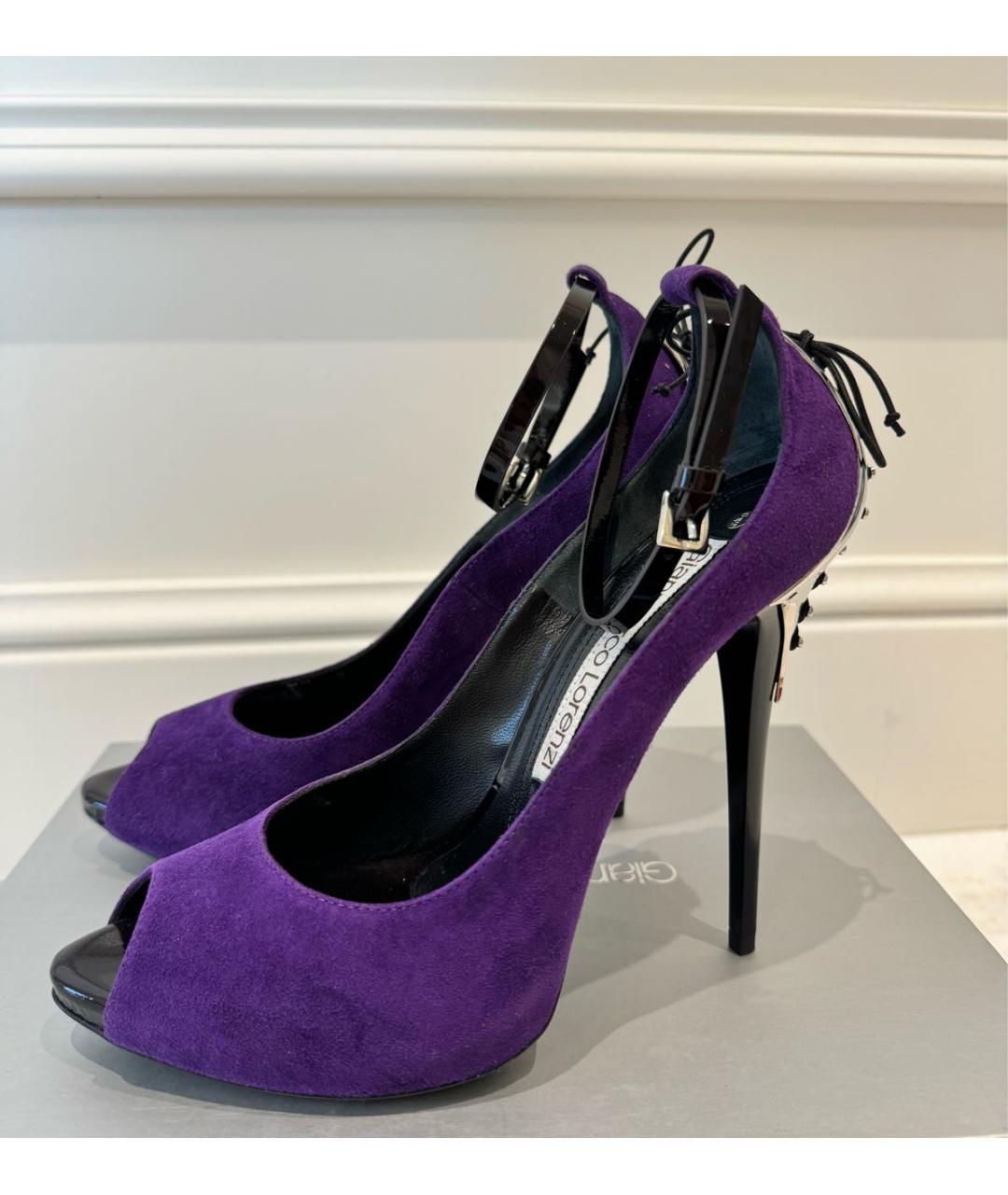 GIAN MARCO LORENZI Фиолетовые замшевые туфли, фото 6