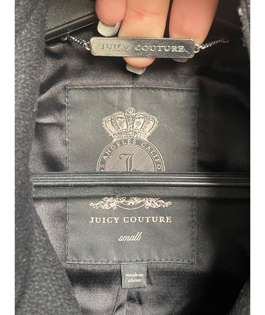 JUICY COUTURE Черная шерстяная куртка, фото 3