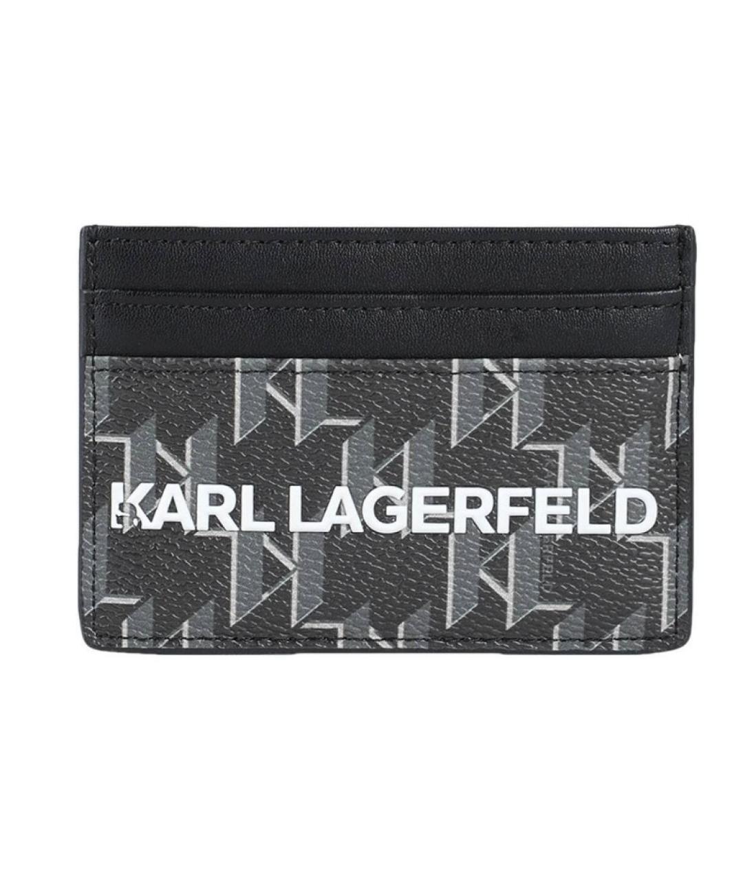 KARL LAGERFELD Черный кардхолдер из искусственной кожи, фото 1