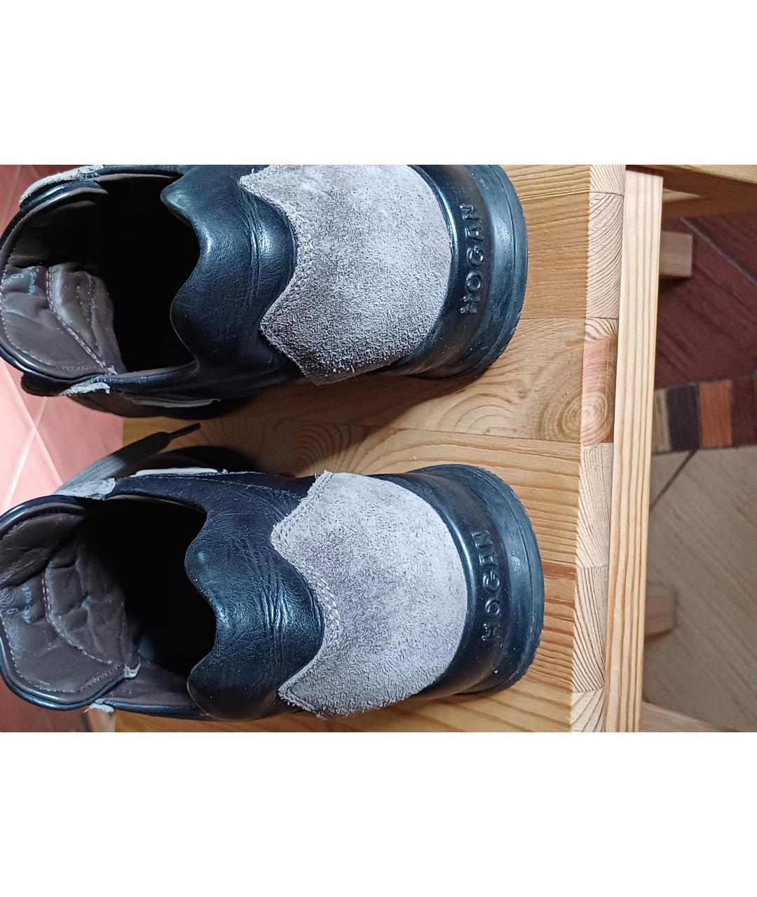 HOGAN Серые кожаные низкие кроссовки / кеды, фото 4