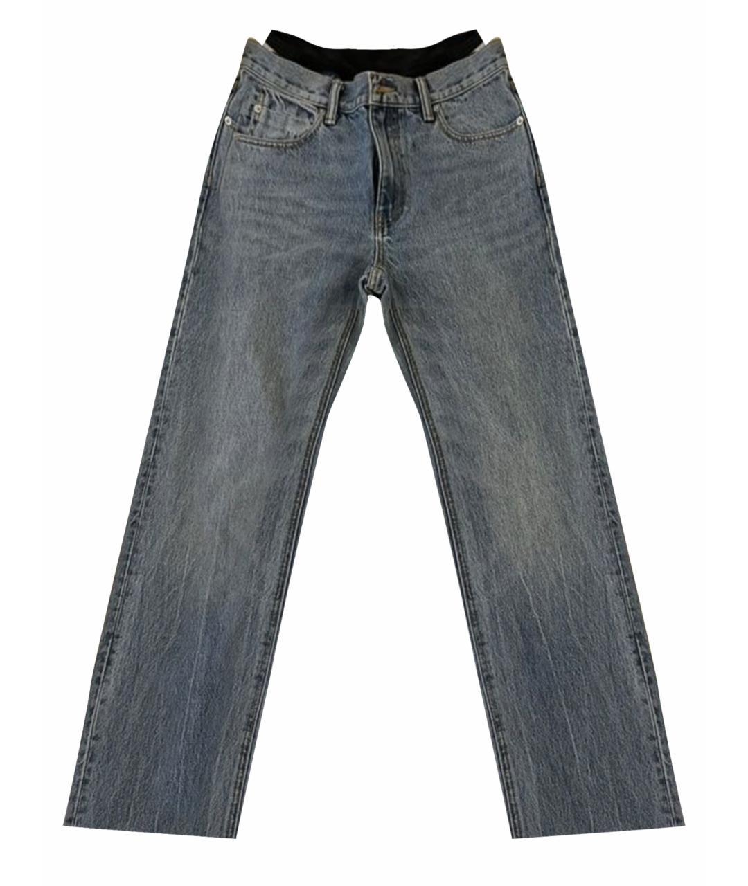 ALEXANDER WANG Голубые хлопковые прямые джинсы, фото 1