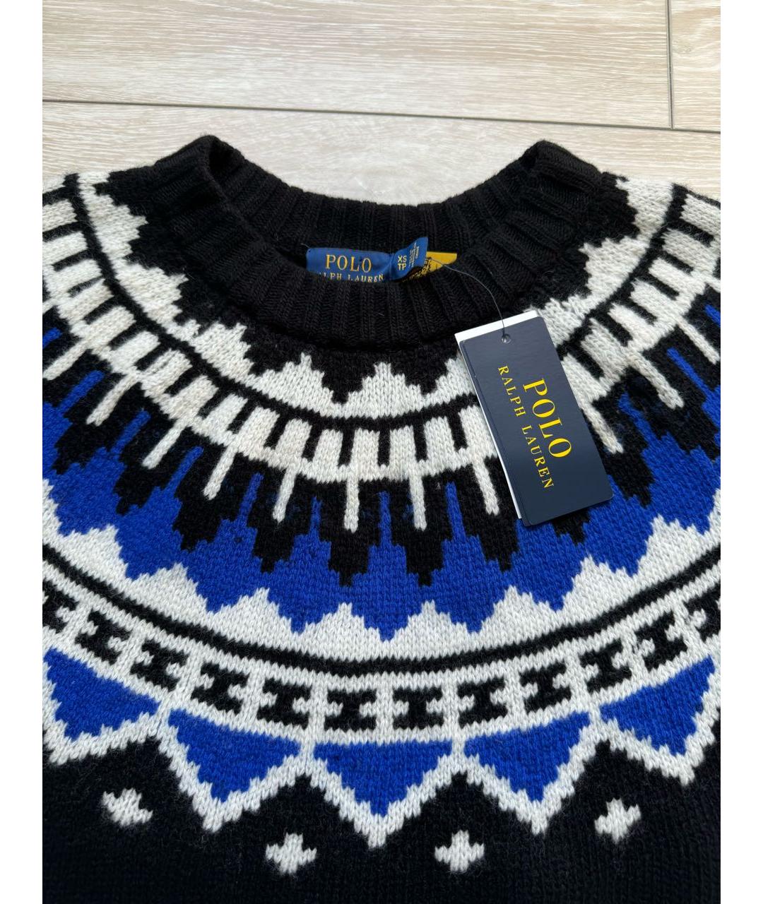 POLO RALPH LAUREN Черный шерстяной джемпер / свитер, фото 3