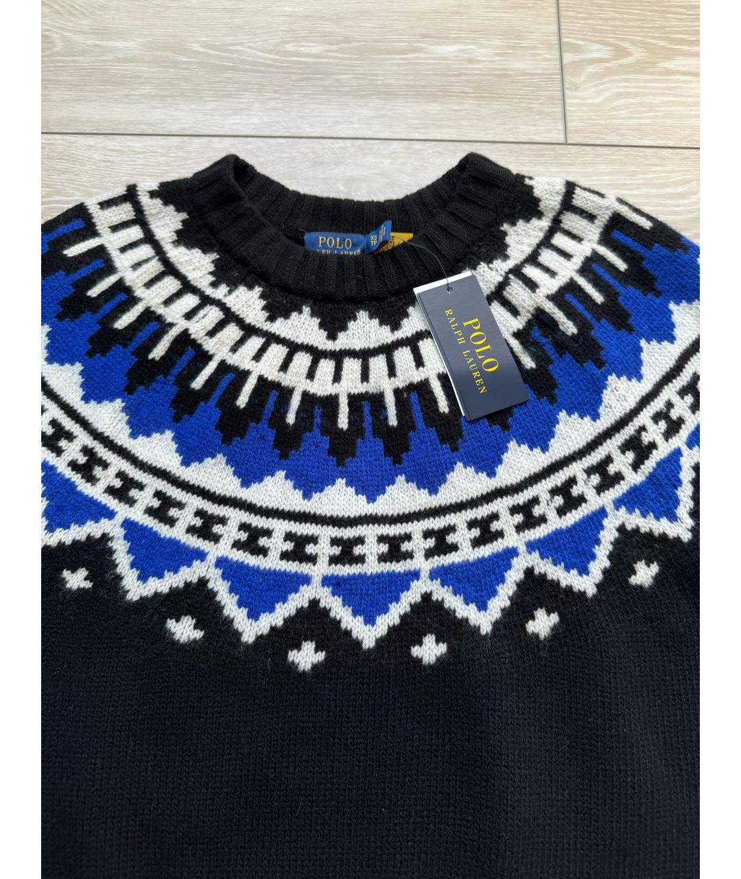 POLO RALPH LAUREN Черный шерстяной джемпер / свитер, фото 4