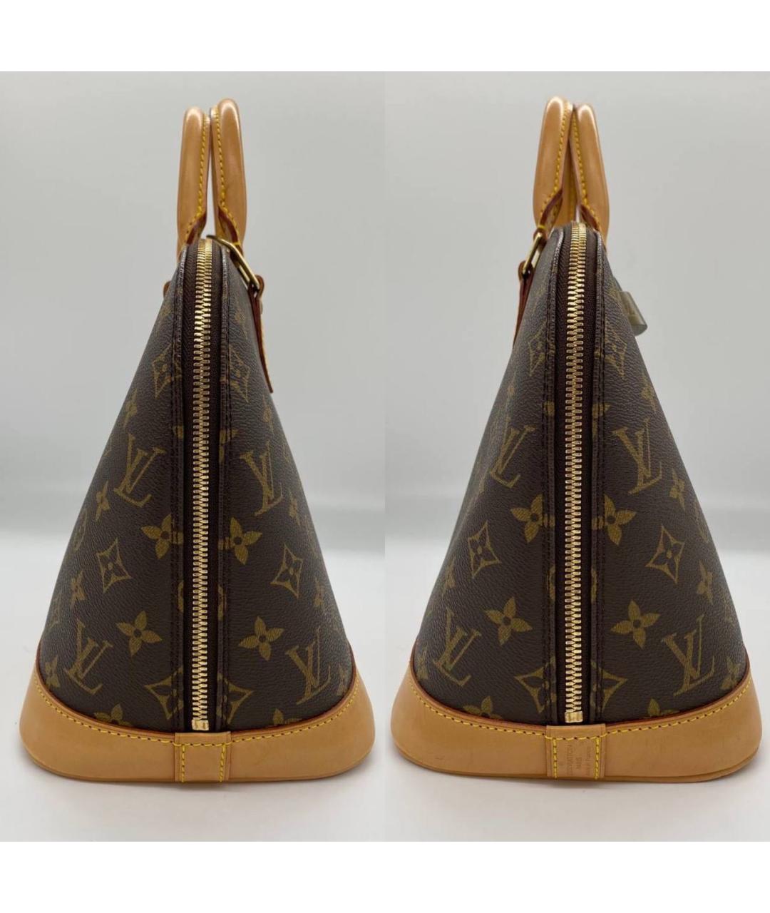 LOUIS VUITTON PRE-OWNED Коричневая сумка с короткими ручками, фото 3