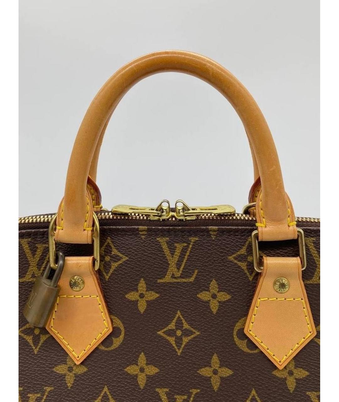 LOUIS VUITTON PRE-OWNED Коричневая сумка с короткими ручками, фото 4