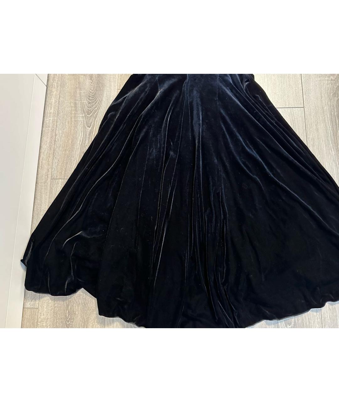 BLUMARINE Черное бархатное вечернее платье, фото 5