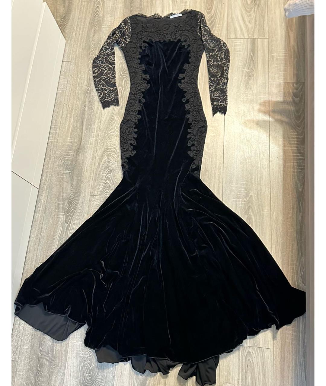 BLUMARINE Черное бархатное вечернее платье, фото 8