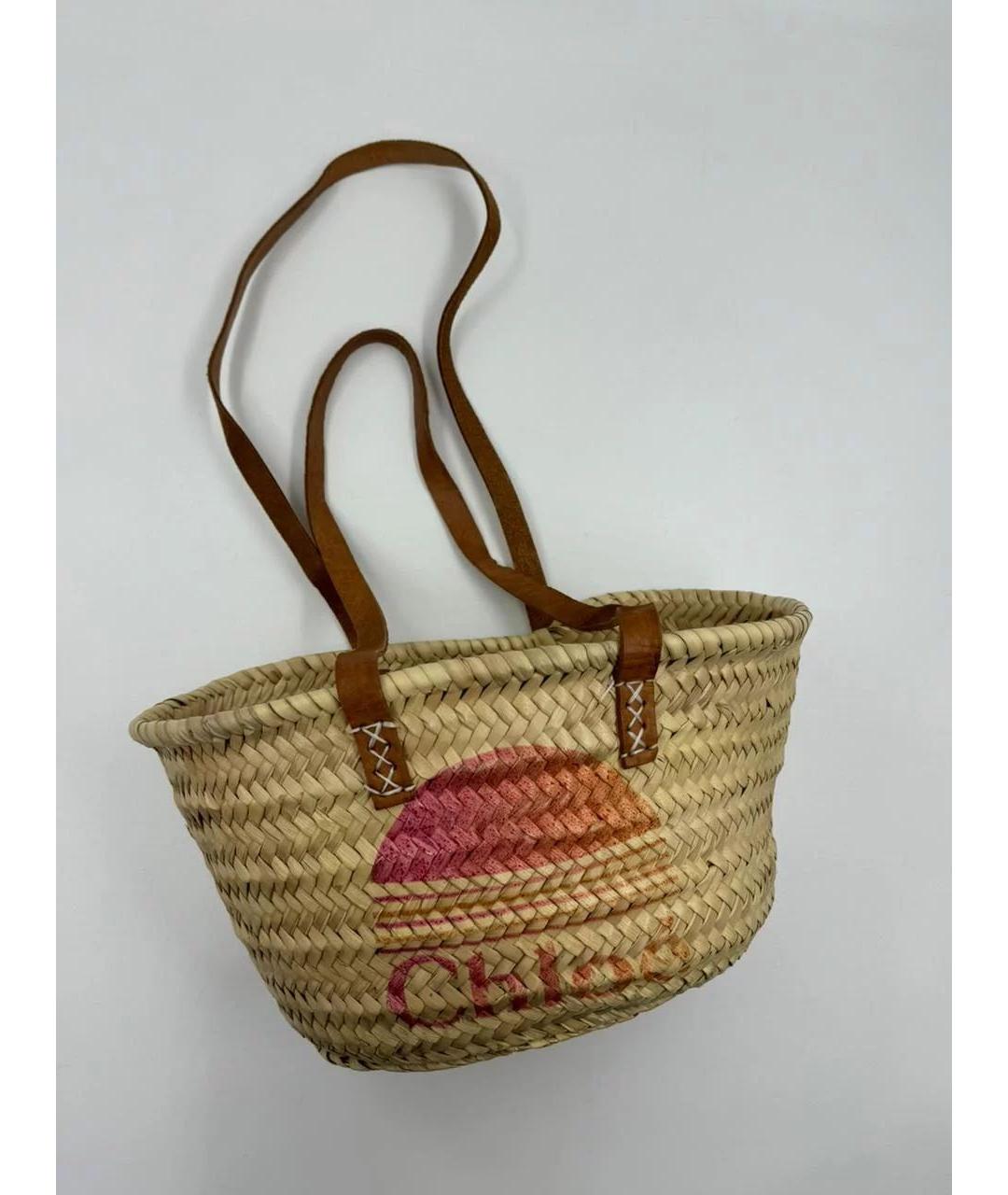 CHLOE Бежевая пляжная сумка, фото 2