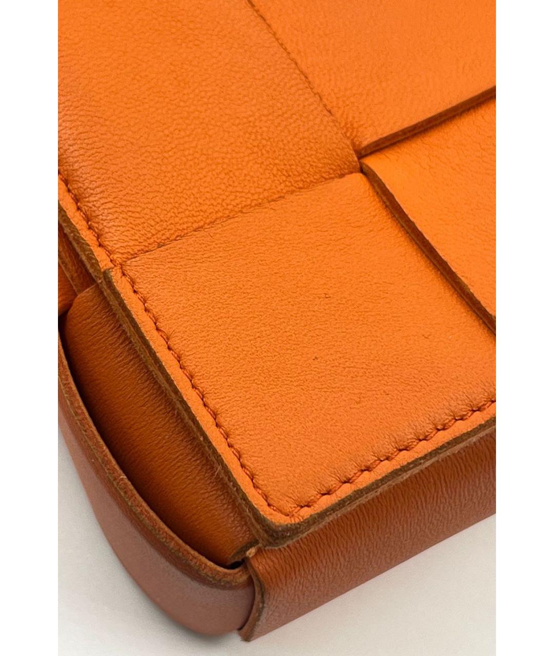 BOTTEGA VENETA Оранжевая кожаная сумка через плечо, фото 6