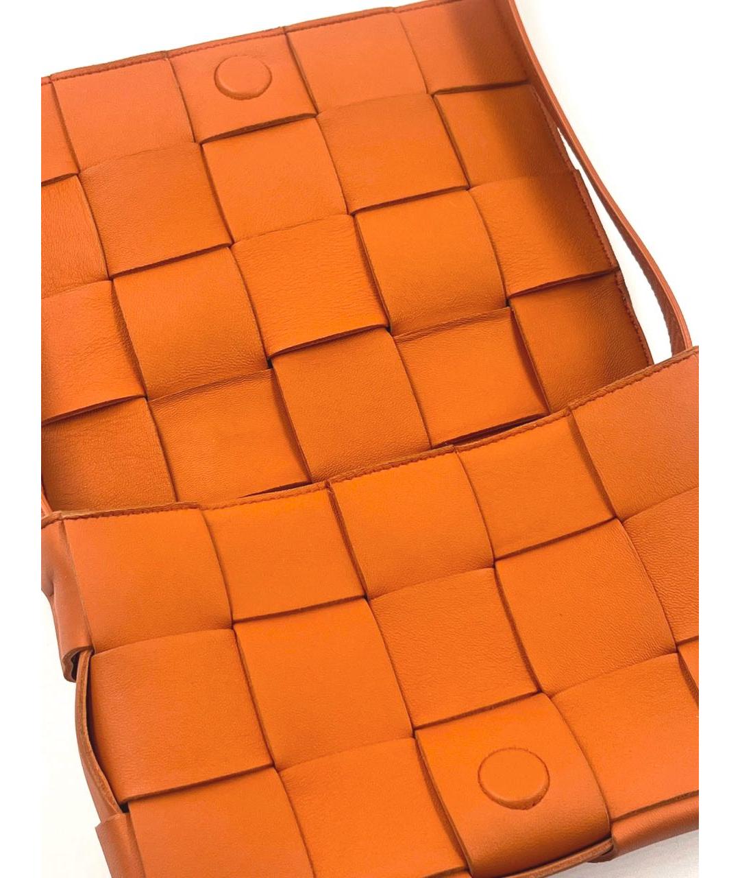 BOTTEGA VENETA Оранжевая кожаная сумка через плечо, фото 3