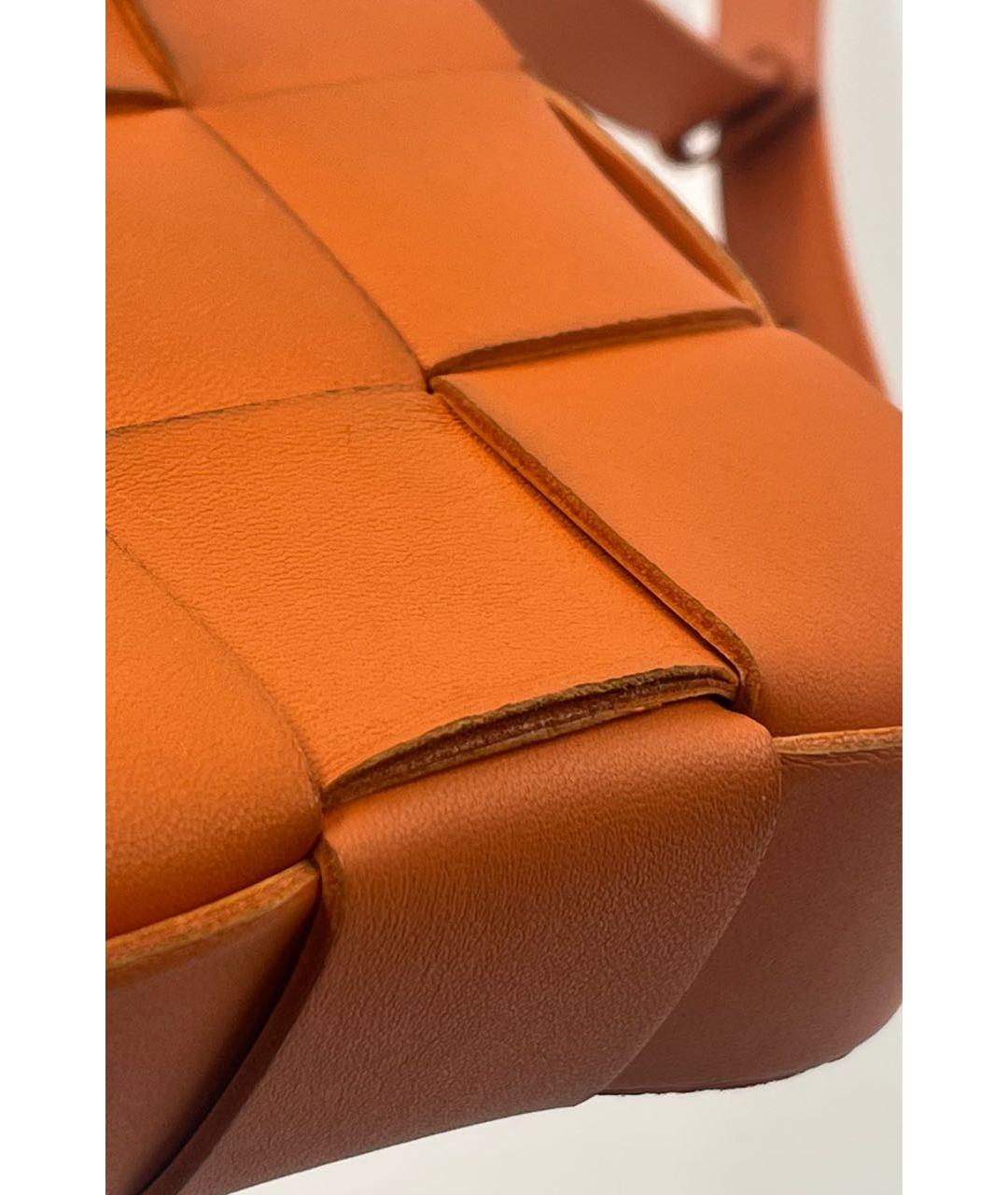 BOTTEGA VENETA Оранжевая кожаная сумка через плечо, фото 5