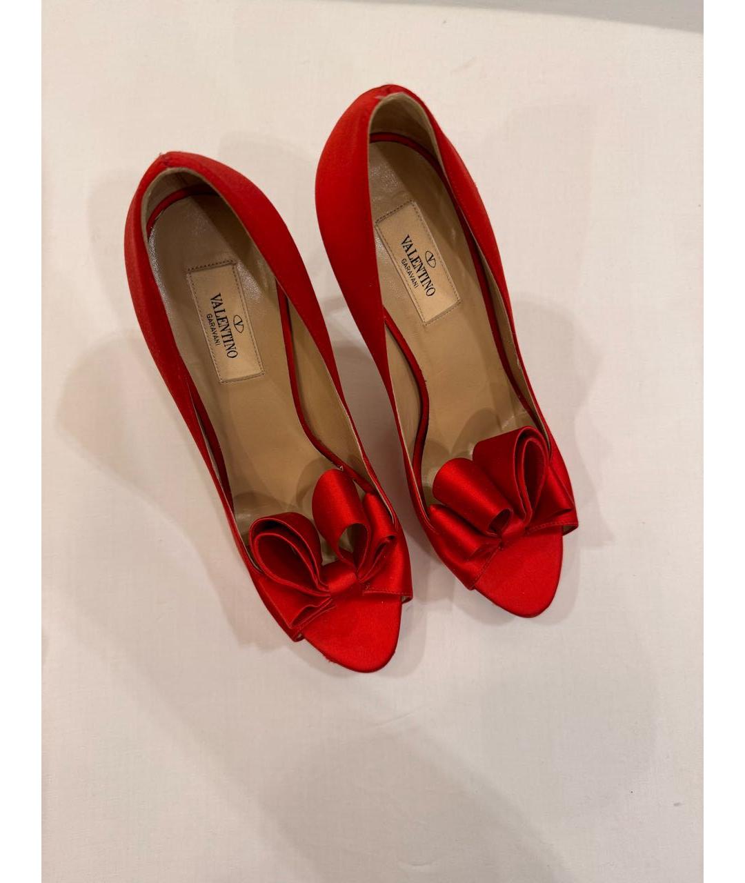 VALENTINO Красные текстильные туфли, фото 2