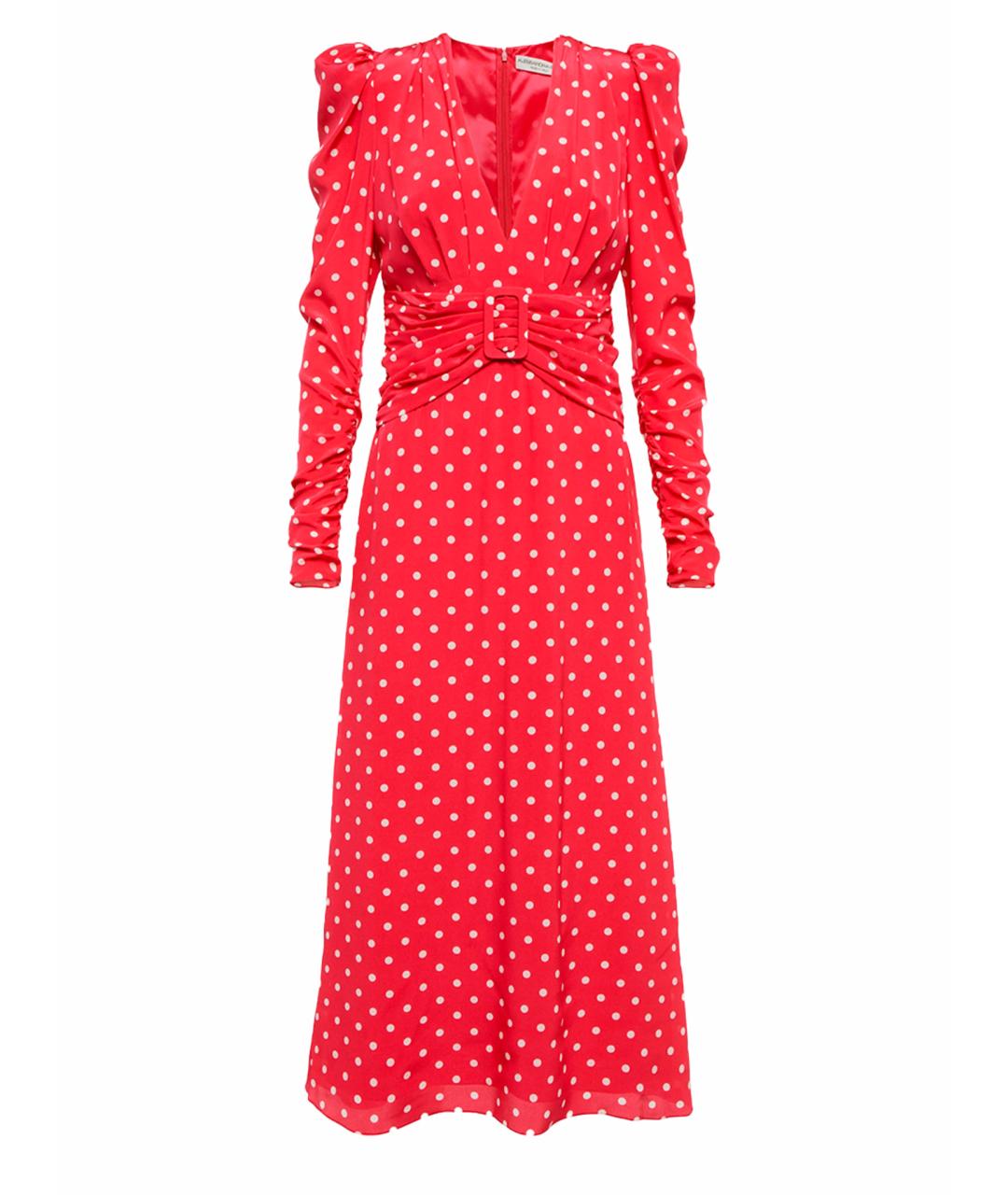ALESSANDRA RICH Красное шелковое вечернее платье, фото 1