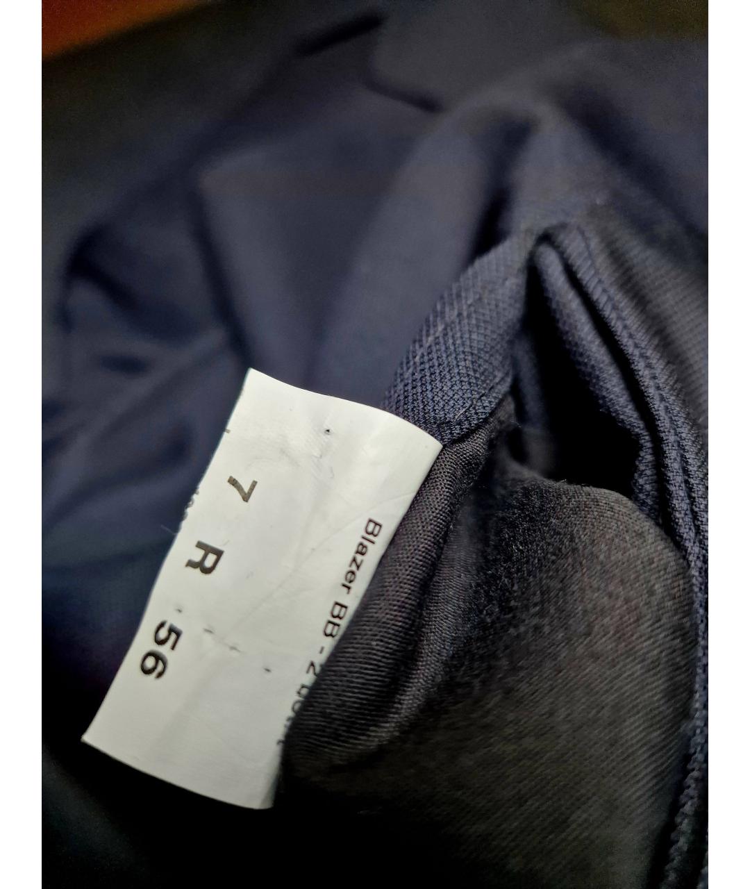 TOMBOLINI Темно-синий шерстяной пиджак, фото 7