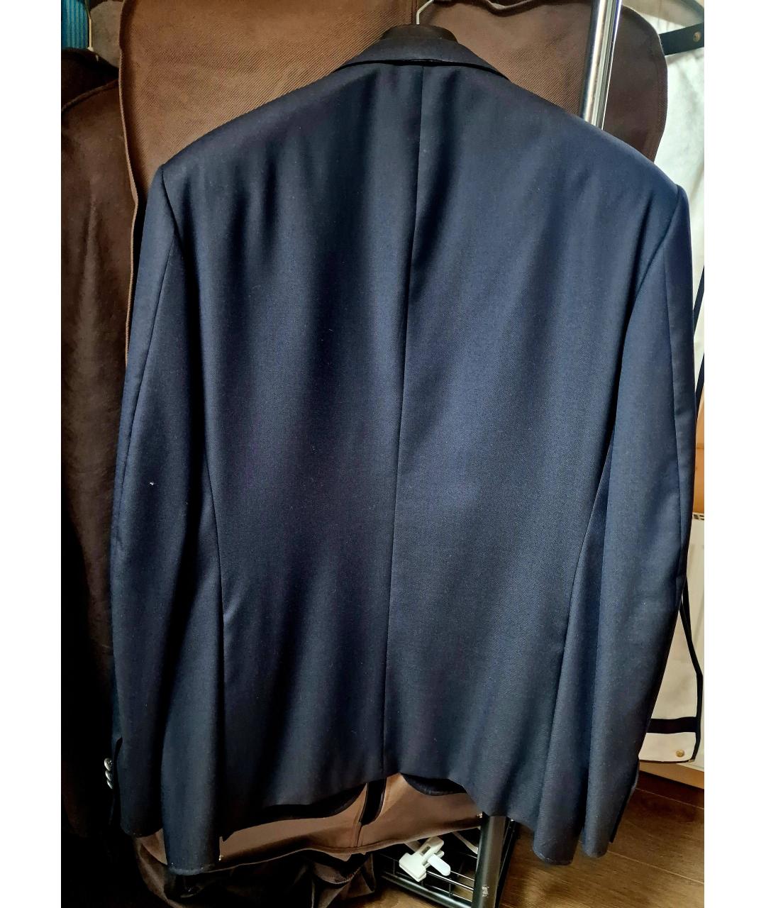 TOMBOLINI Темно-синий шерстяной пиджак, фото 2