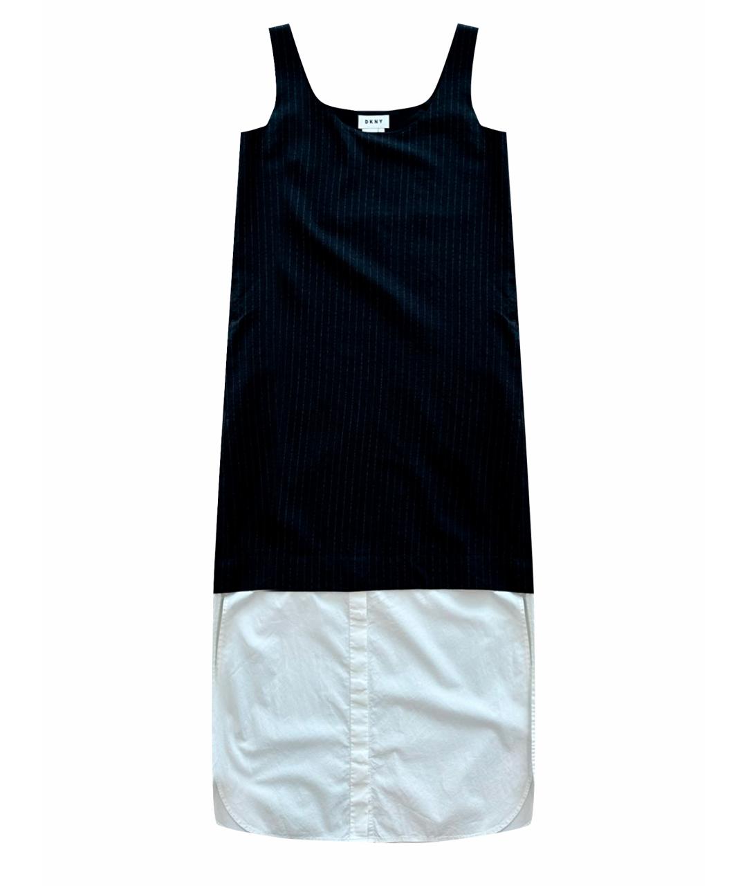 DKNY Антрацитовое шерстяное повседневное платье, фото 1