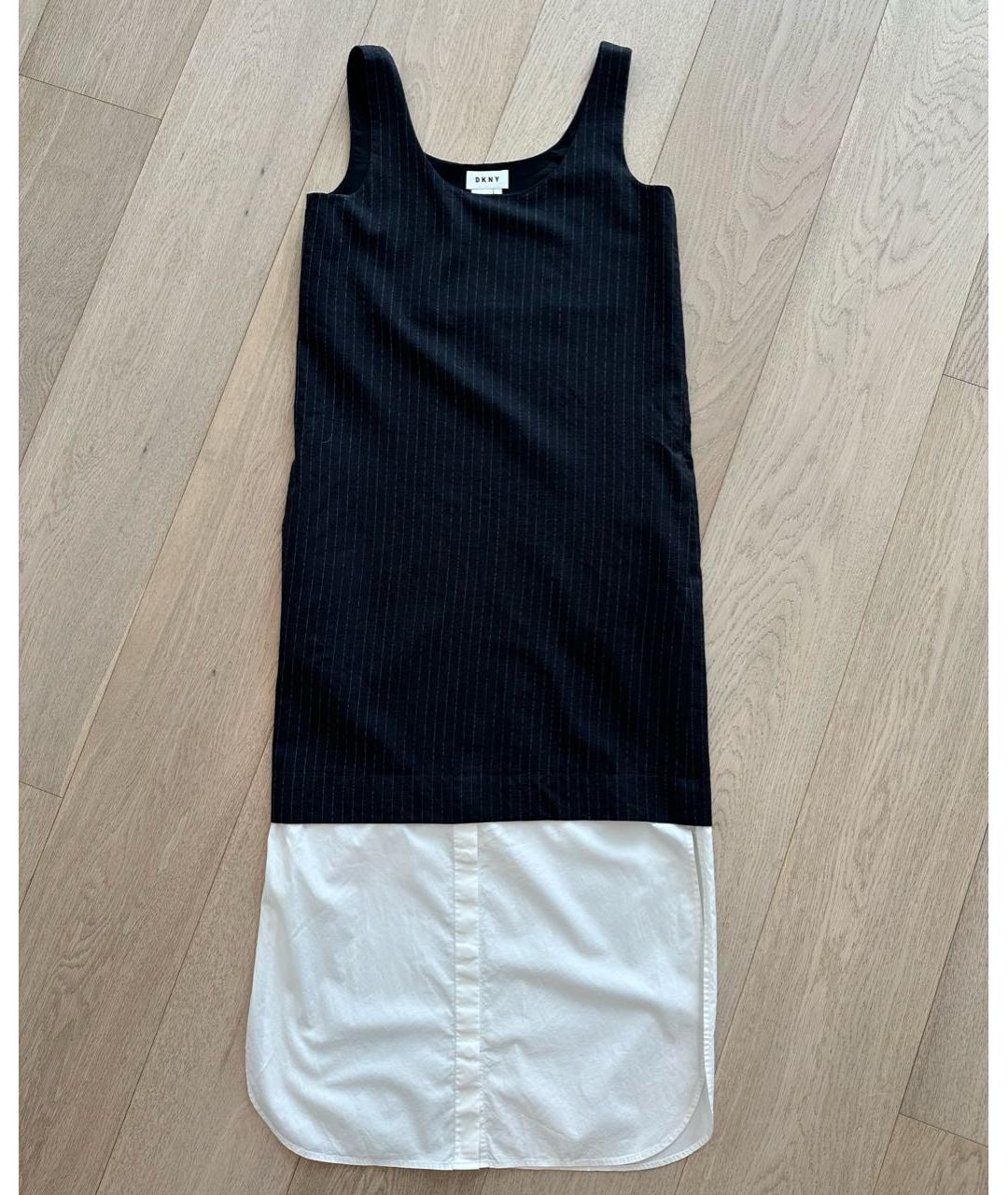 DKNY Антрацитовое шерстяное повседневное платье, фото 5