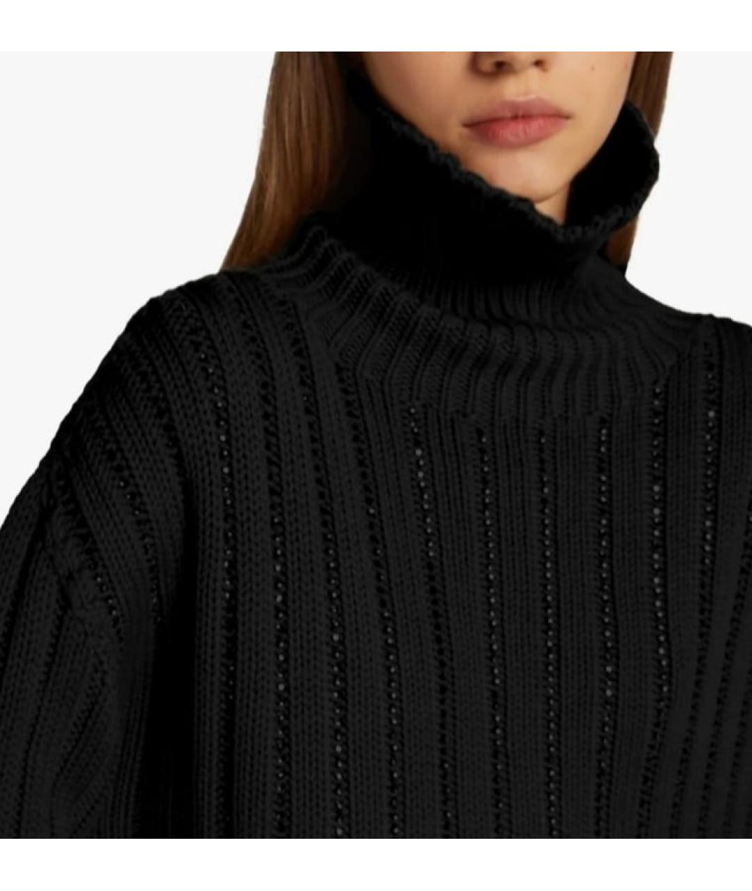 ERMANNO SCERVINO Черное шерстяное повседневное платье, фото 3