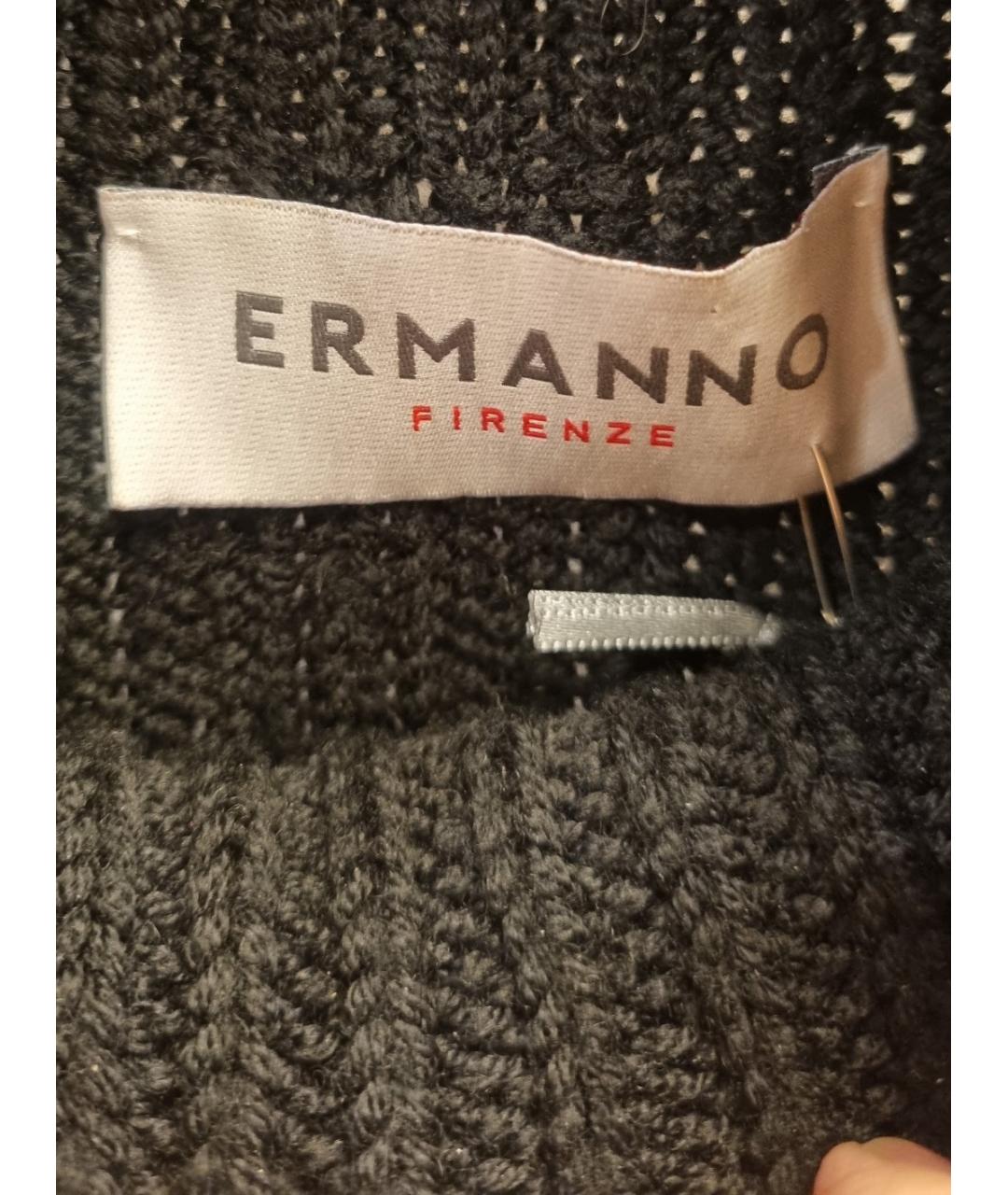 ERMANNO SCERVINO Черное шерстяное повседневное платье, фото 6