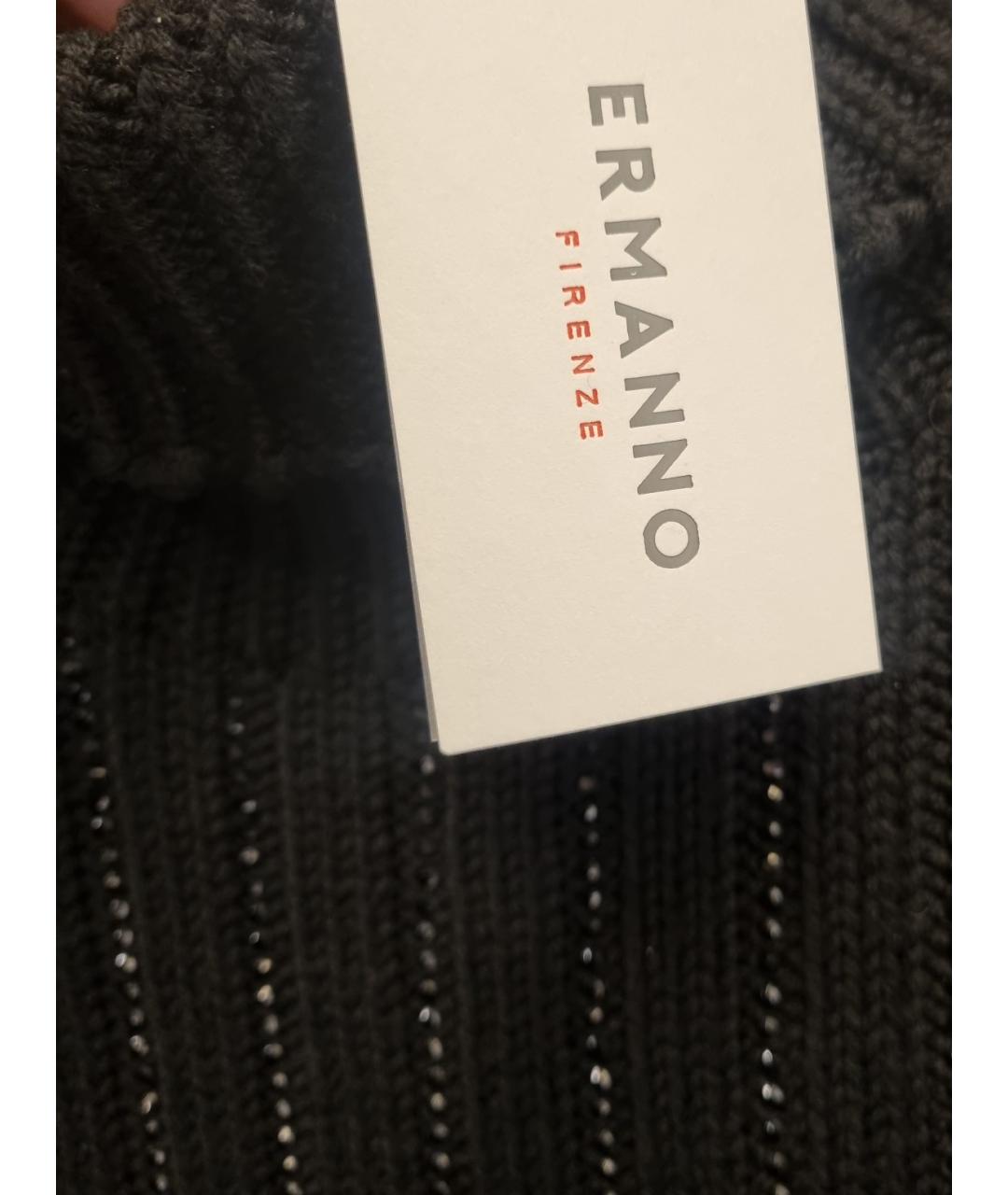 ERMANNO SCERVINO Черное шерстяное повседневное платье, фото 5