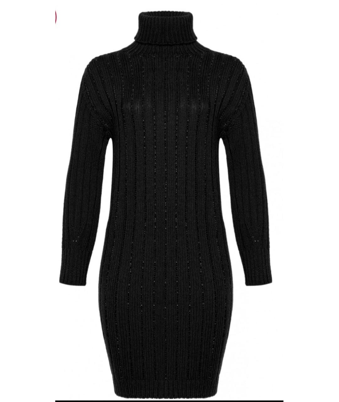 ERMANNO SCERVINO Черное шерстяное повседневное платье, фото 9