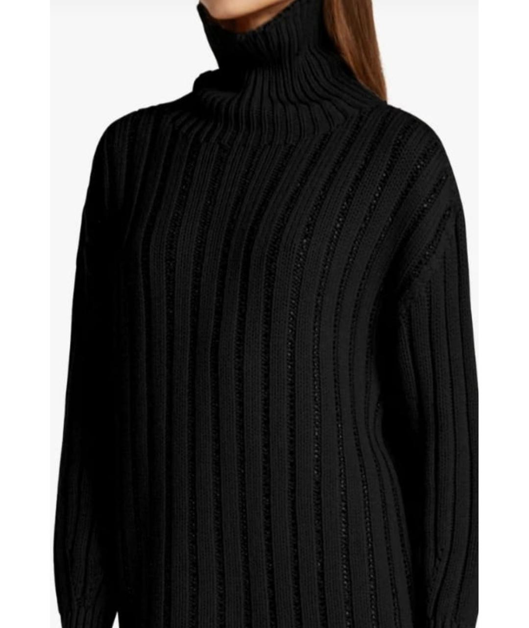 ERMANNO SCERVINO Черное шерстяное повседневное платье, фото 4