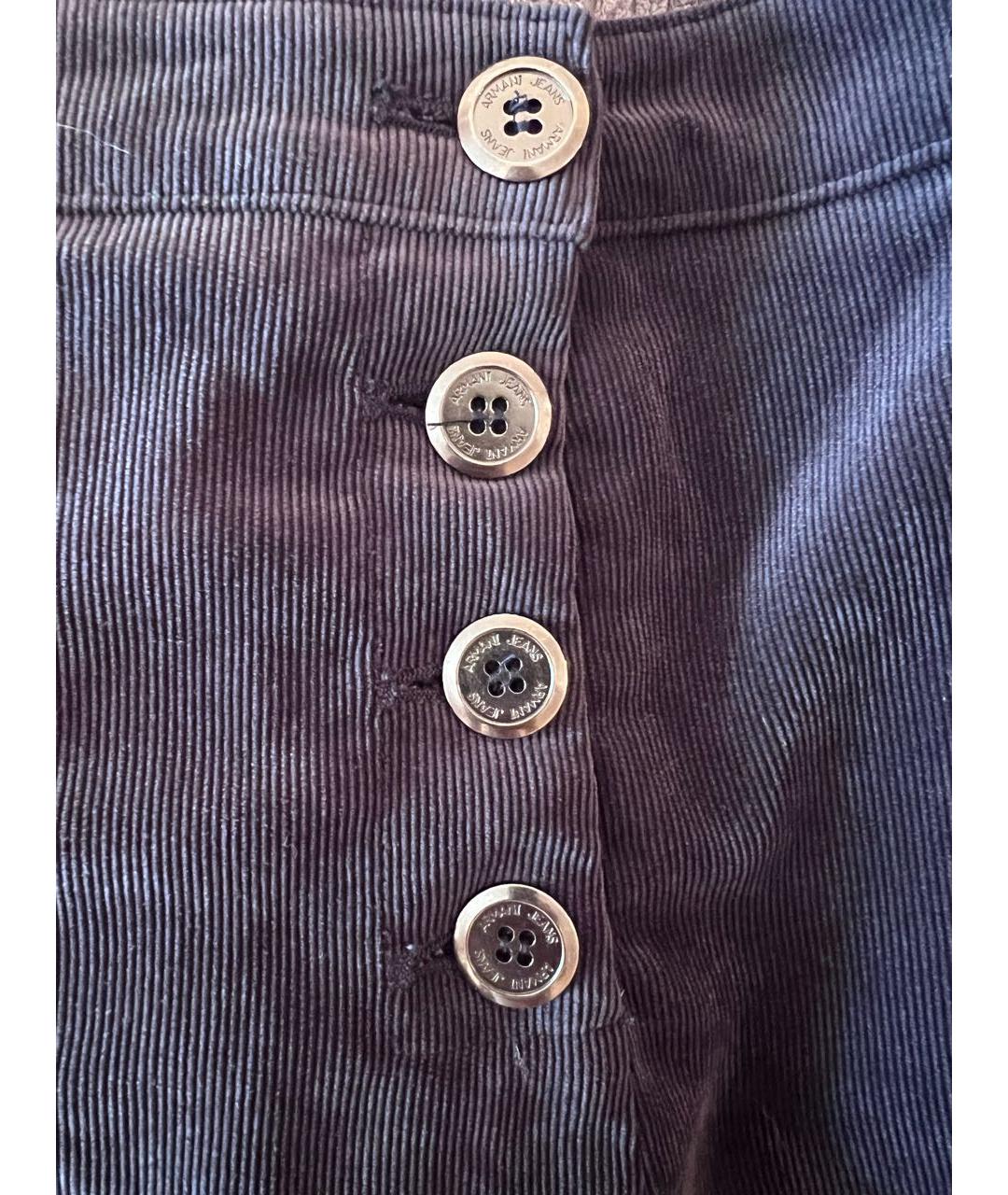 ARMANI JEANS Темно-синяя полиэстеровая юбка мини, фото 4