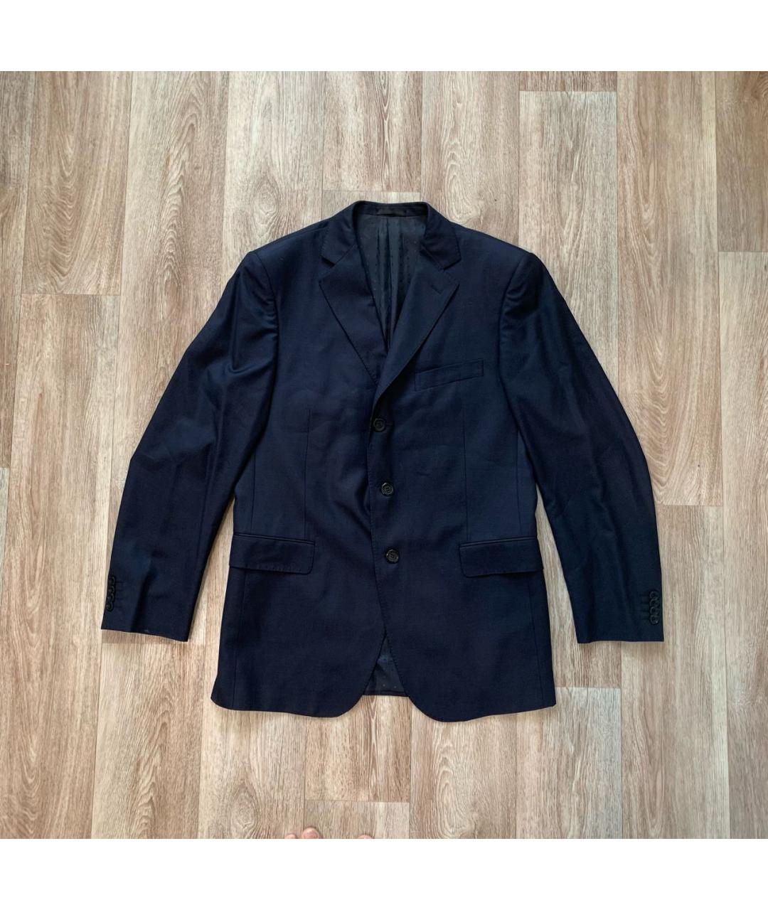 PAL ZILERI Темно-синий шерстяной пиджак, фото 6