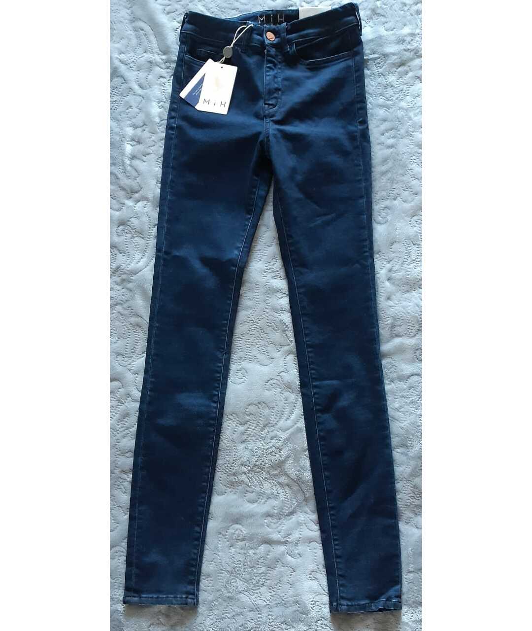 MIH JEANS Темно-синие хлопко-эластановые джинсы слим, фото 5