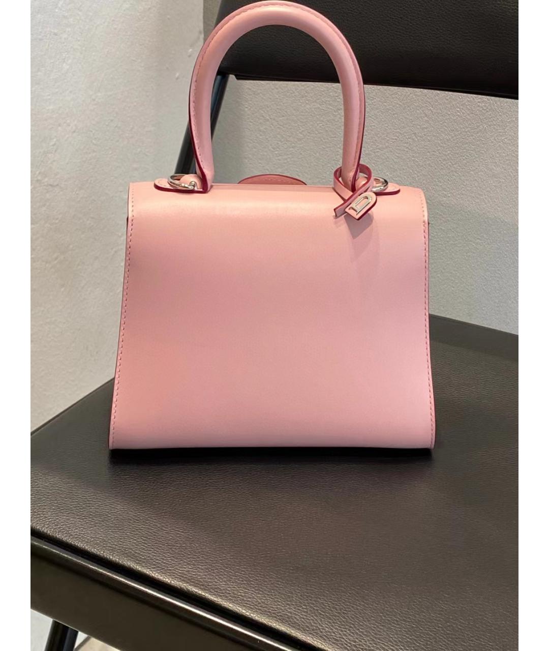 DELVAUX Розовая кожаная сумка через плечо, фото 2