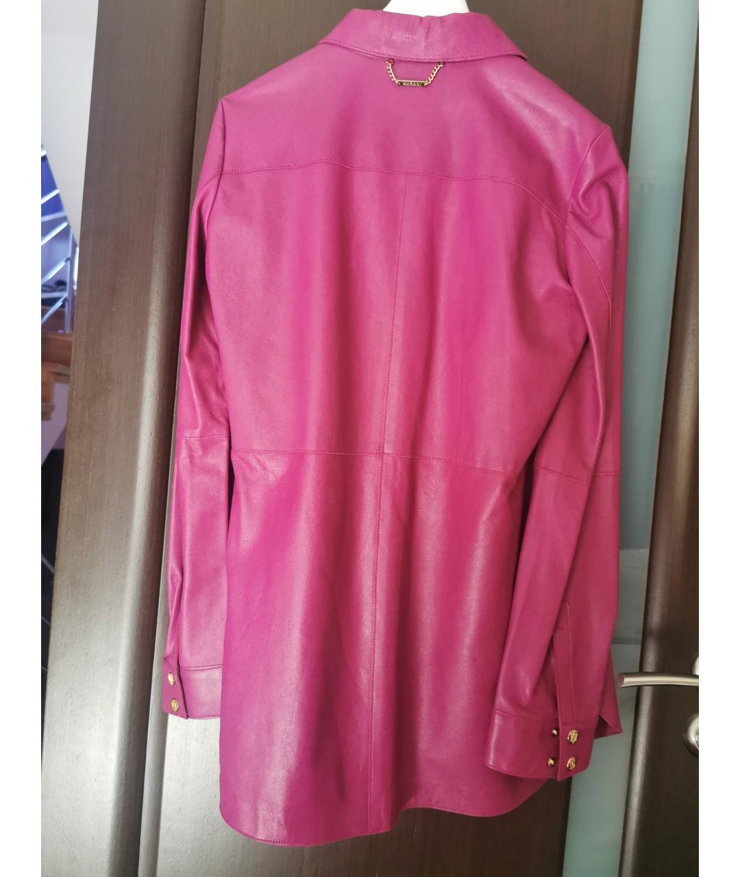 ANGELO MARANI Фиолетовая кожаная куртка, фото 2