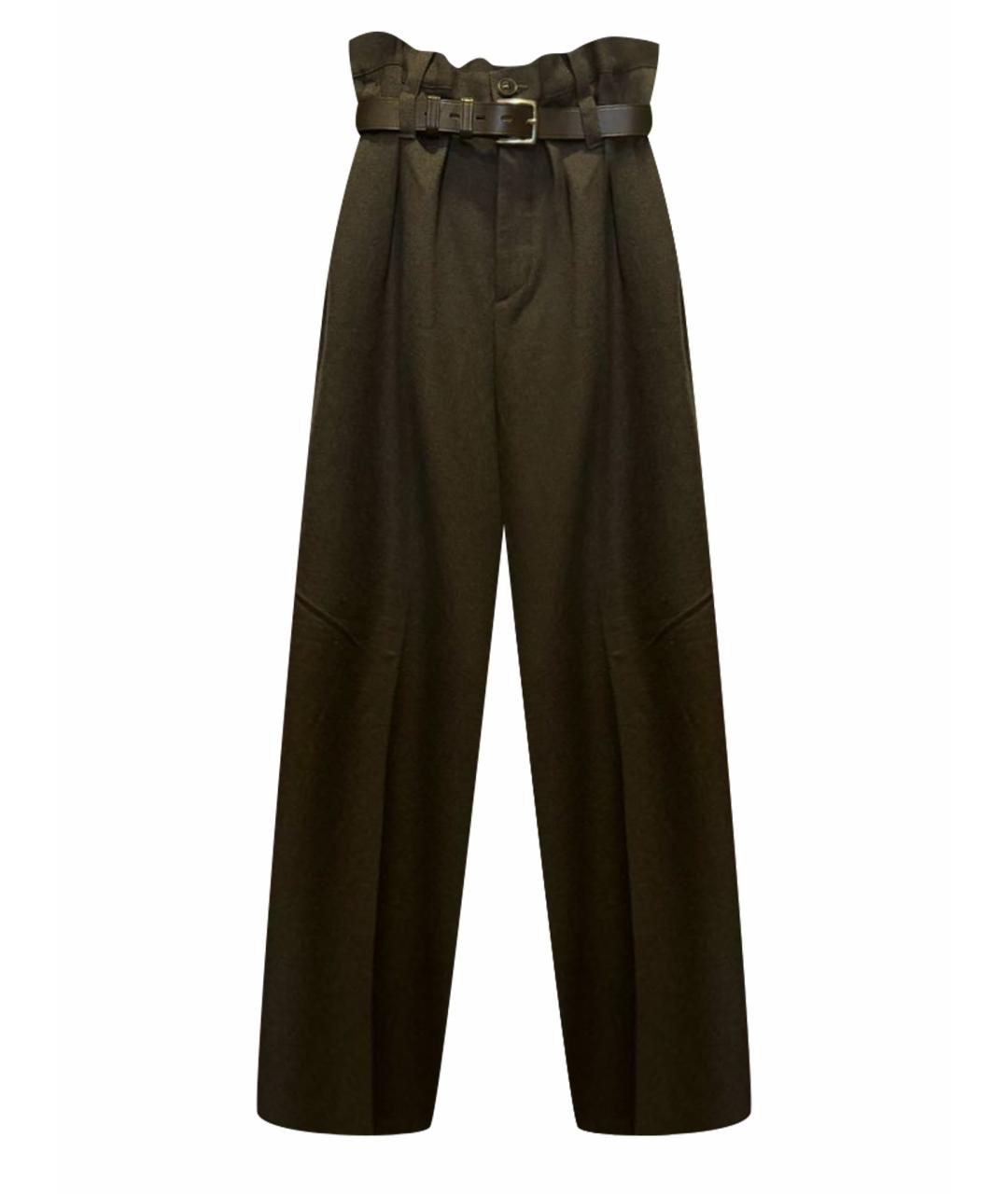 DSQUARED2 Серые шерстяные брюки широкие, фото 1