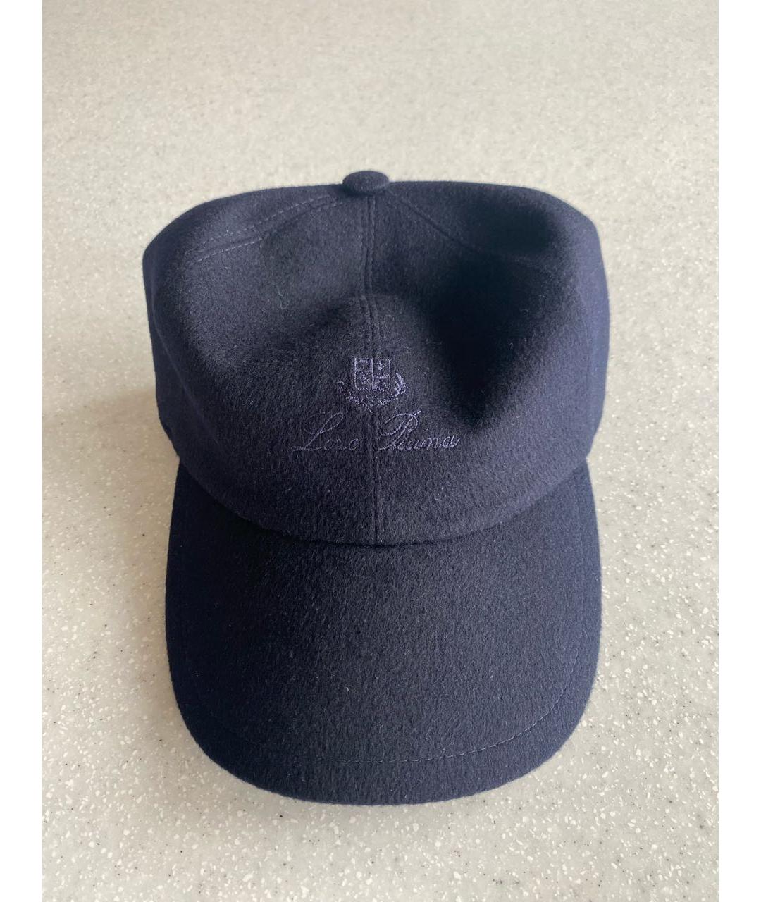LORO PIANA Темно-синяя кашемировая кепка/бейсболка, фото 8